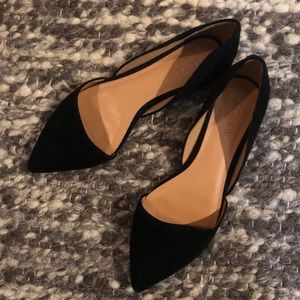 J. Crew black velvet pointed flats - 6.5